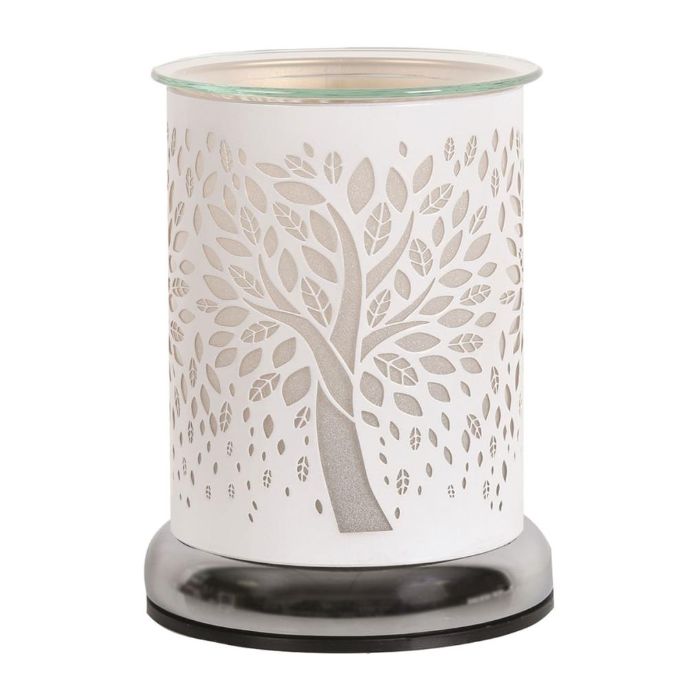 Aroma White Tree Of Life Cylinder Electric Wax Melt Warmer Extra Image 1